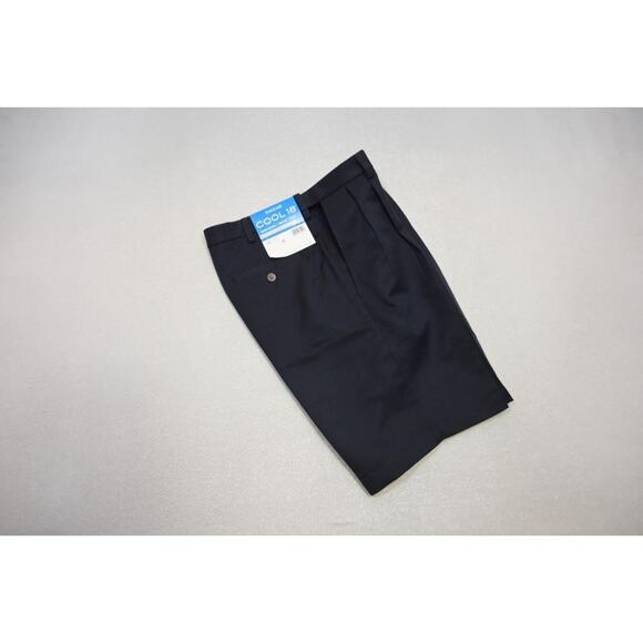 Haggar Cool18 Golf Shorts Navy Pleated Front Flex Waist 9.5" INS Mens Sz 32 NWT - Picture 1 of 5